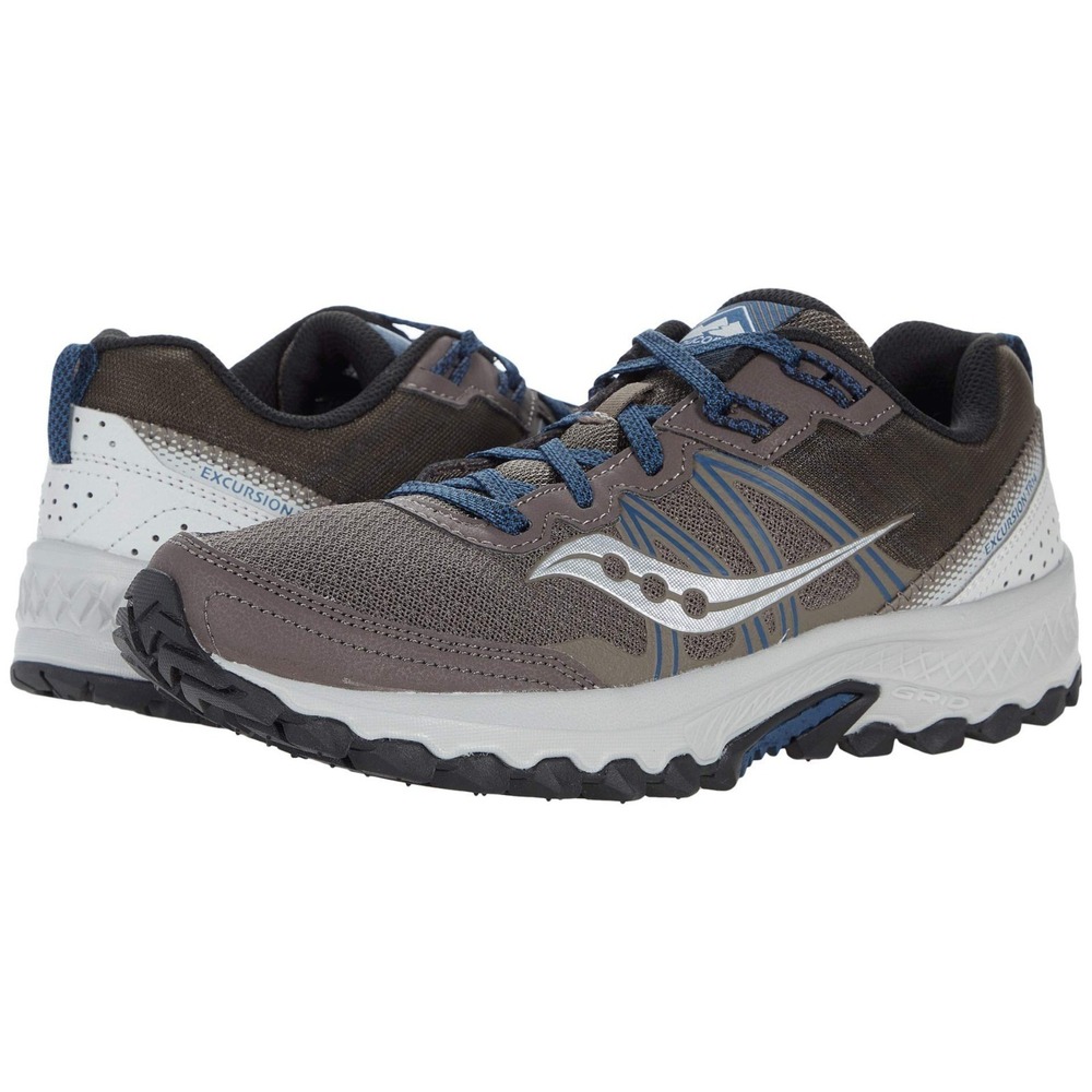 Saucony Excursion TR14 Trail Running Shoe Gravel/Storm Men's 10 E S20584-4-236